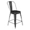Flash Furniture Black Metal Stool with Black Poly Seat ET-3534-24-BK-PL1B-GG - alternate 5